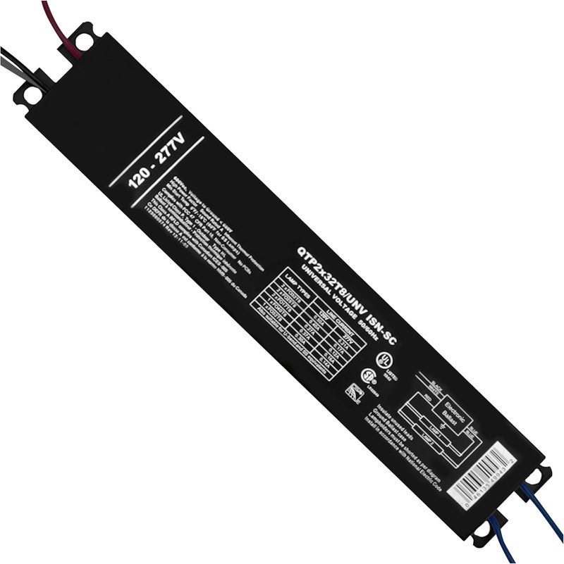 OHLECTRIC Replacement for Sylvania Ballast QTP 2X32T8/UNV ISN-SC, Philips ICN-2P32-N, Keystone KTEB-232-UV-IS-N-P, for 2 Fluorescent T8 Lamps - 120-277V - 32 Watt - Image 1